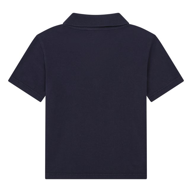 Maglietta Polo bambino in cotone biologico | Blu marino