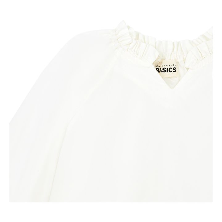 Girl's 3/4 Sleeve Organic Poplin Dress | Blanco Roto- Imagen del producto n°1