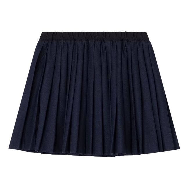 Jais Flannel Skirt | Navy blue