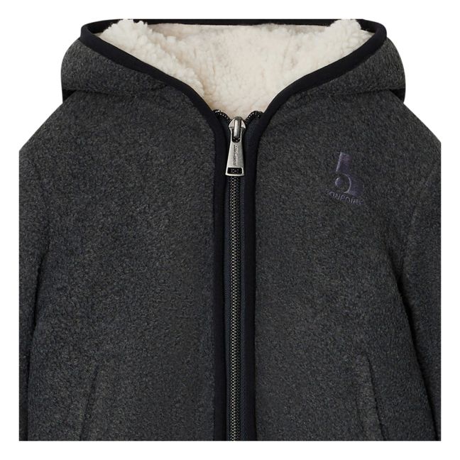 Sweat Zippé à Capuche Polaire Dolovan | Gris anthracite