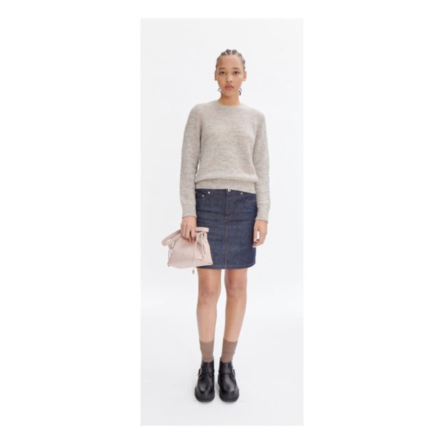Pull Saul Baby Alpaga et Laine | Gris chiné clair