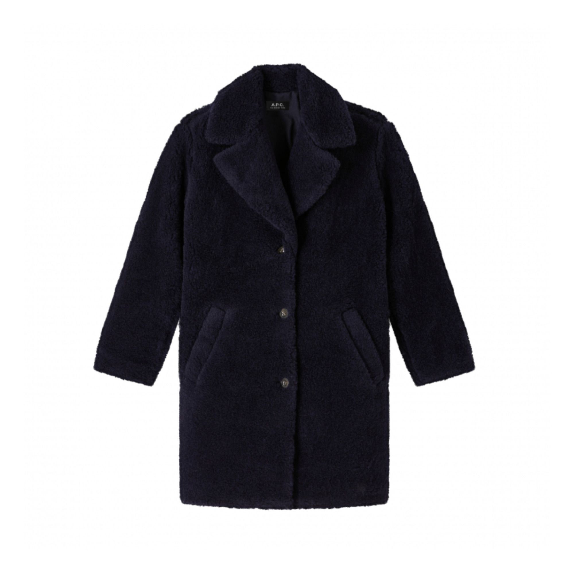 A.P.C. - Manteau Nicolette Laine - Bleu marine | Smallable