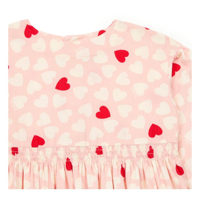 Milleraies Velvet Dona Hearts Dress | Pale pink