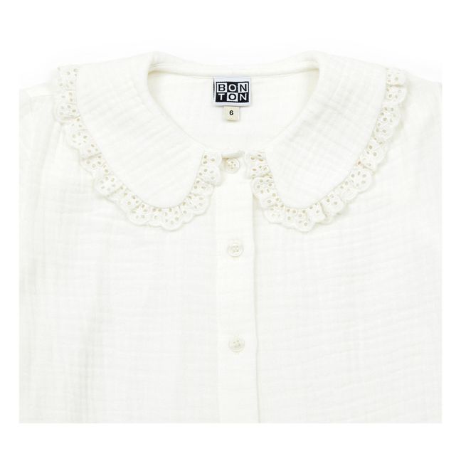 Hortense Cotton Gauze Blouse | Ecru