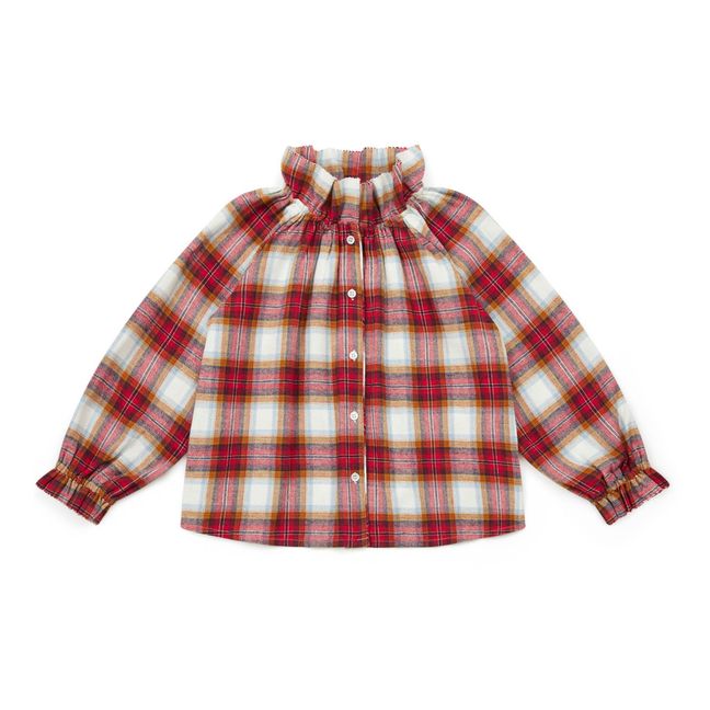 Blouse à Carreaux Hermine | Rouge
