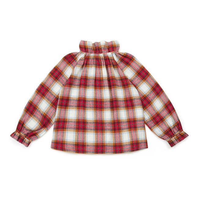 Blouse à Carreaux Hermine | Rouge