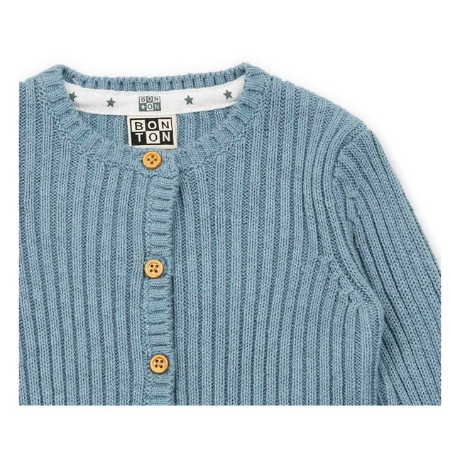 Cardigan Mouton | Bleu ciel