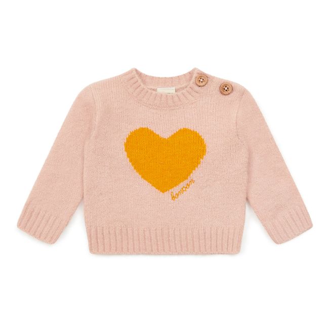 Mistyheart Baby Sweater | Pale pink