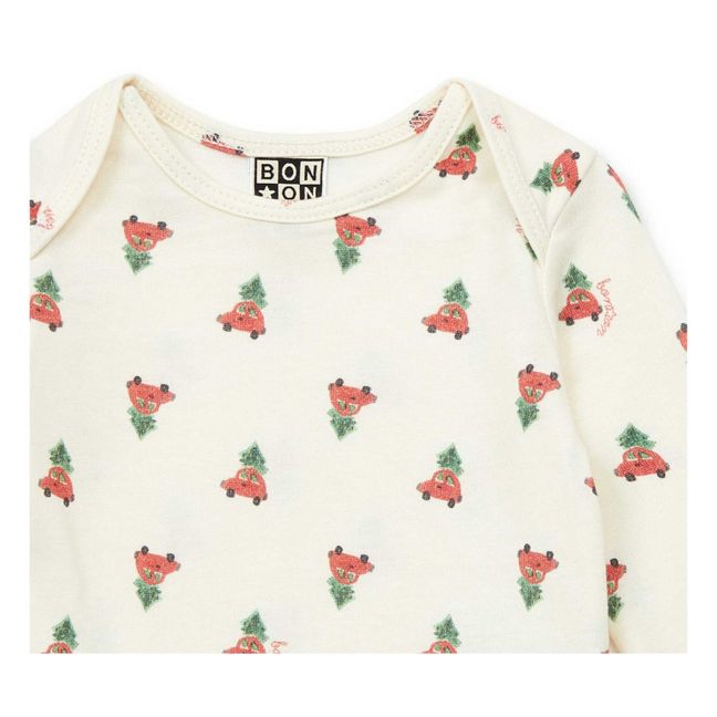 Organic Cotton Christmas T-Shirt + Legging Pyjamas - No Sleep Club Collection  | White