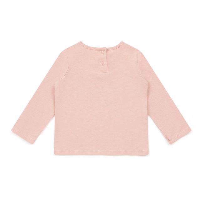 T-Shirt Coton Bio Fleurs | Rose