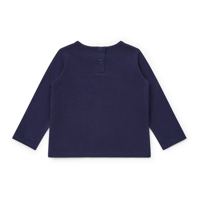Fox Organic Cotton T-Shirt | Navy blue