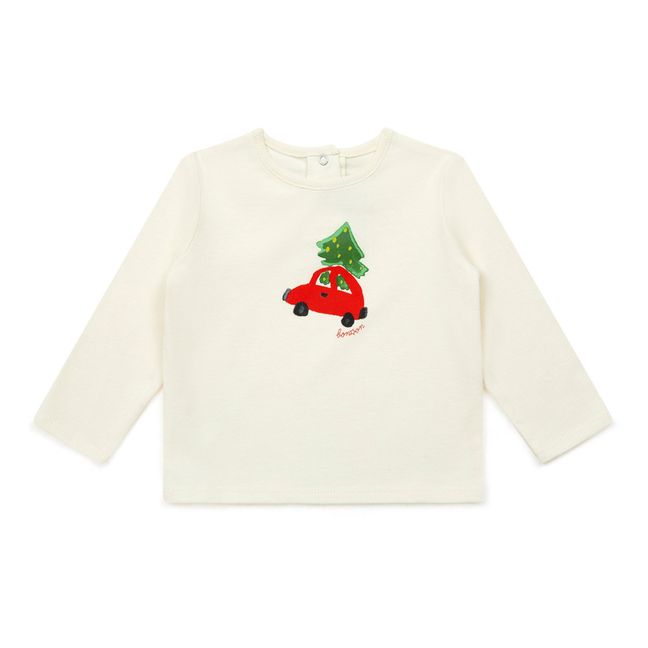 T-Shirt Coton Bio  - Collection Noël  | Blanc