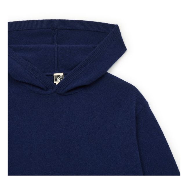 Kapuzenpullover aus Kaschmir | Navy