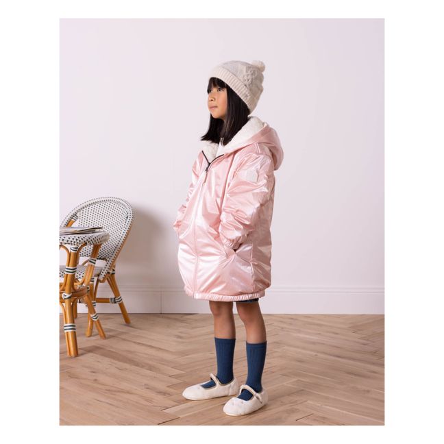 Parka Reversibile con Fodera Iridescente Forever | Rosa