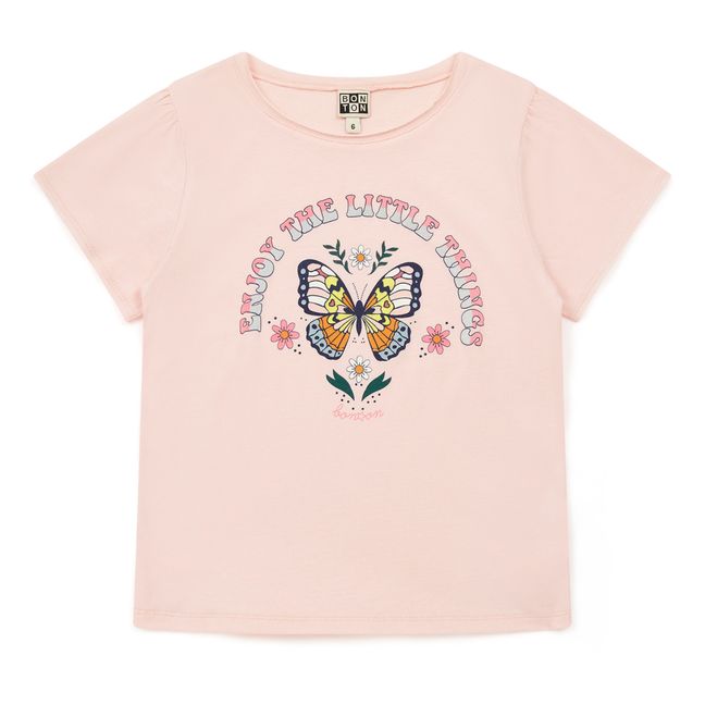 T-Shirt Papillon | Rose pâle