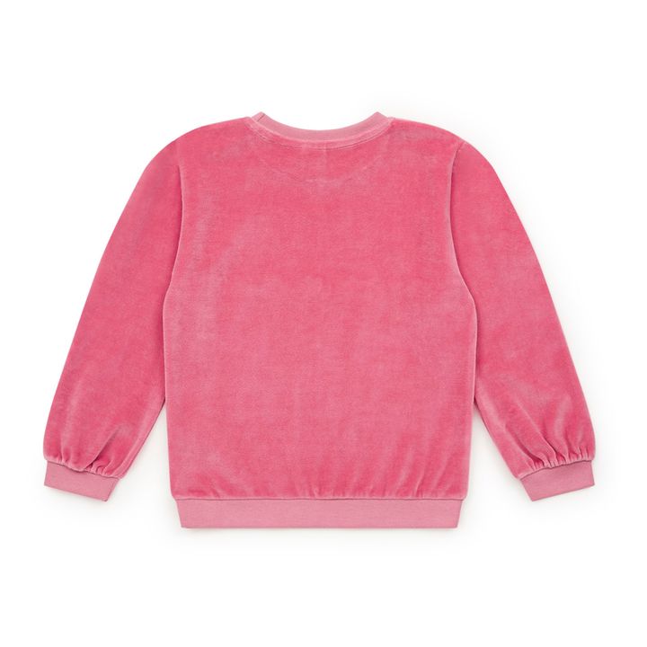 Velvet sweatshirt | Pink- Product image n°2