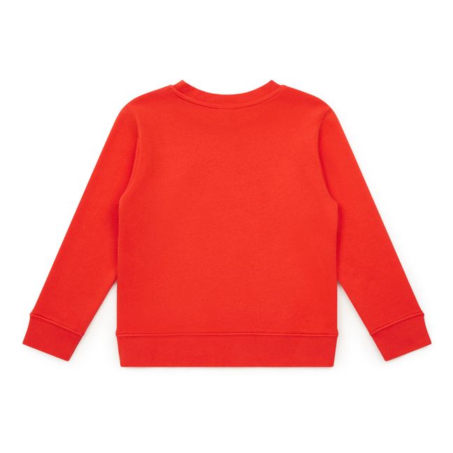 Sweatshirt aus Bio-Baumwolle Vinyle | Rot