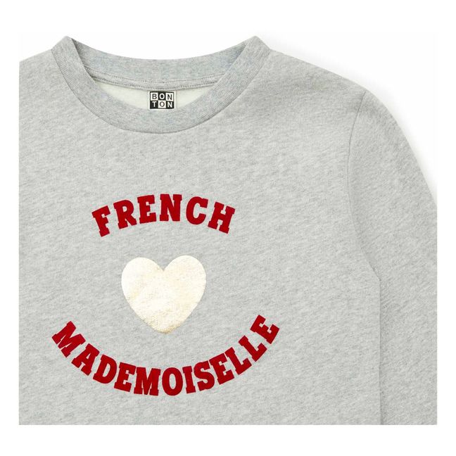 Sweat Coton Bio French Mademoiselle | Gris chiné