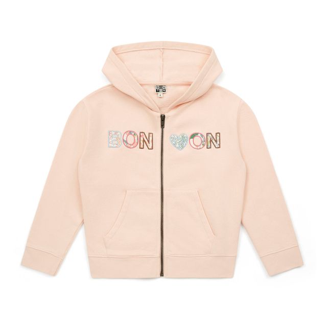 Sweat Zippé Liberty | Rose pâle