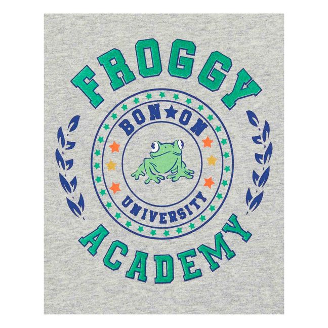 T-Shirt Frog | Grau Meliert