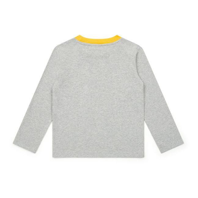 T-Shirt Coton Bio Pizza | Gris chiné