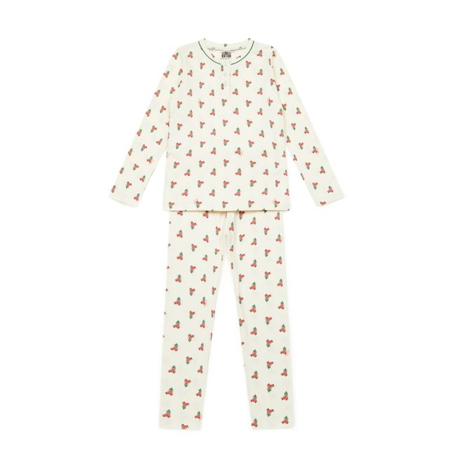 Pigiama in cotone organico - Collezione Natale  | Ecru