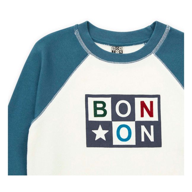 Zweifarbiges Sweatshirt Bonton | Seidenfarben