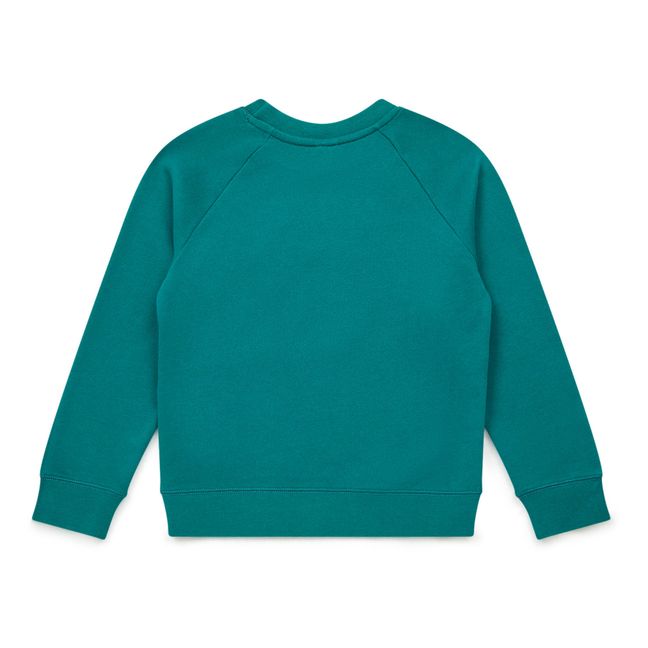 Sweatshirt aus Bio-Baumwolle Santa - Weihnachtskollektion  | Grün