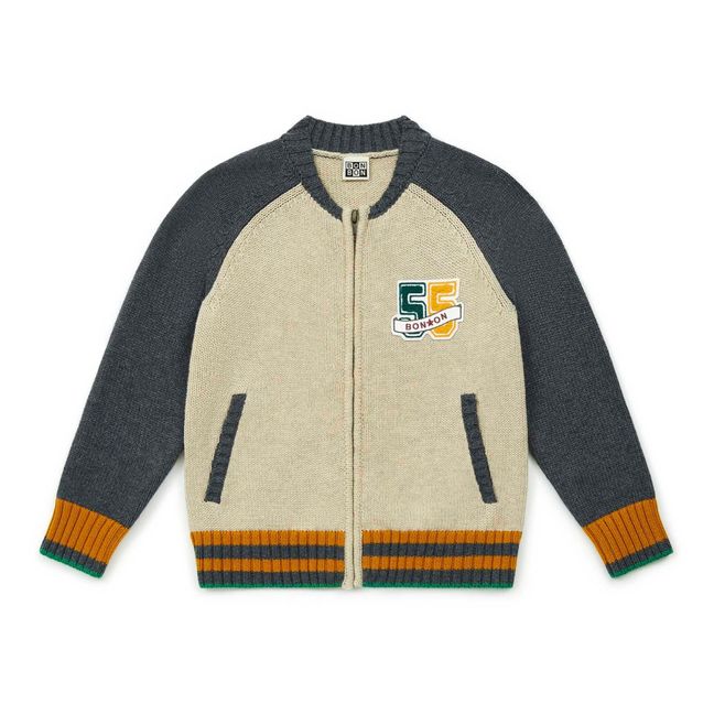 Cardigan con zip Teddy | Blu marino