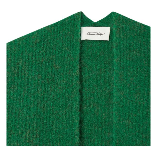 Cardigan con collo a scialle, modello: East Alpaga | Verde mélange