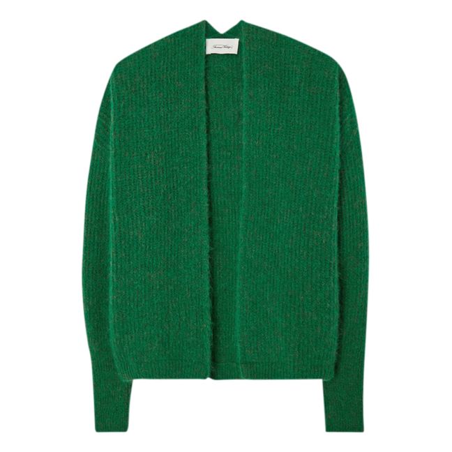 Cardigan con collo a scialle, modello: East Alpaga | Verde mélange