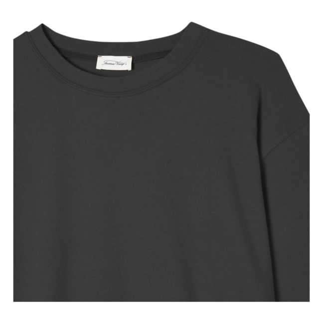 Ypawood Long Sleeve Boat Neck T-Shirt | Carbone