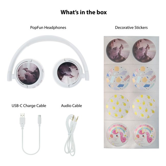 Auriculares infantiles Pop Fun | Blanco