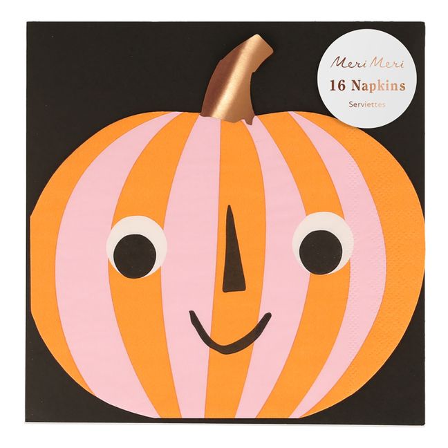Serviettes  Citrouille souriante - set de 16