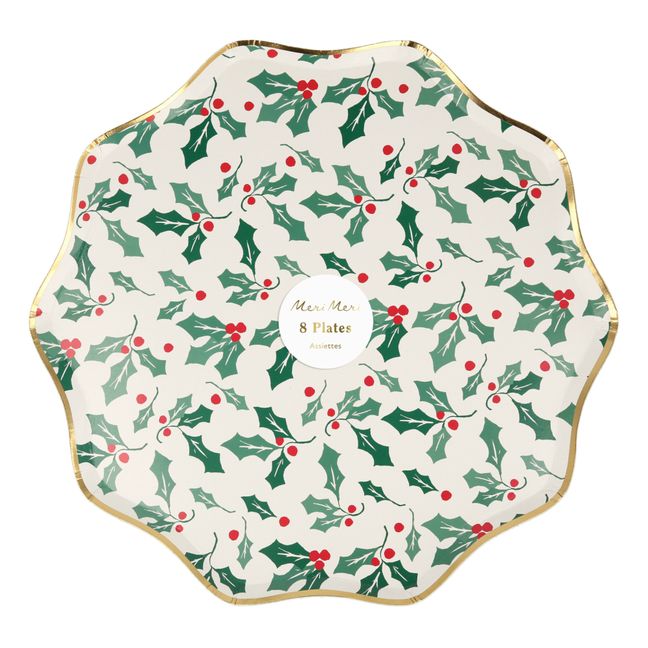 Grandes assiettes Houx - set de 8