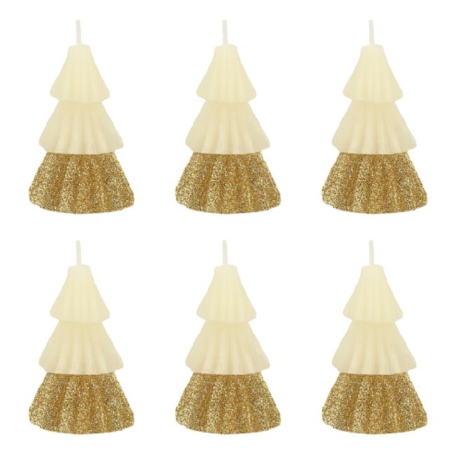 Bougies Sapin - set de 6 | Ivoire