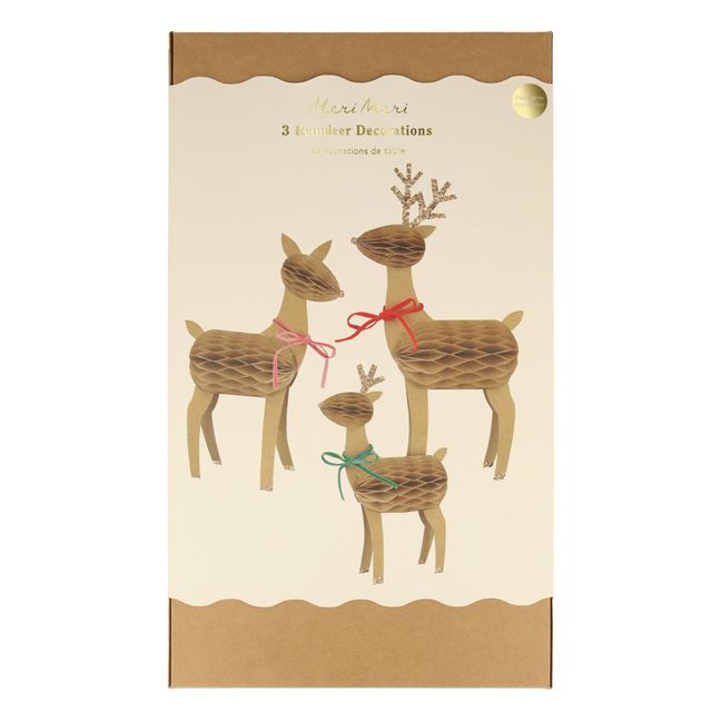Rennes décoratifs en papier - set de 3