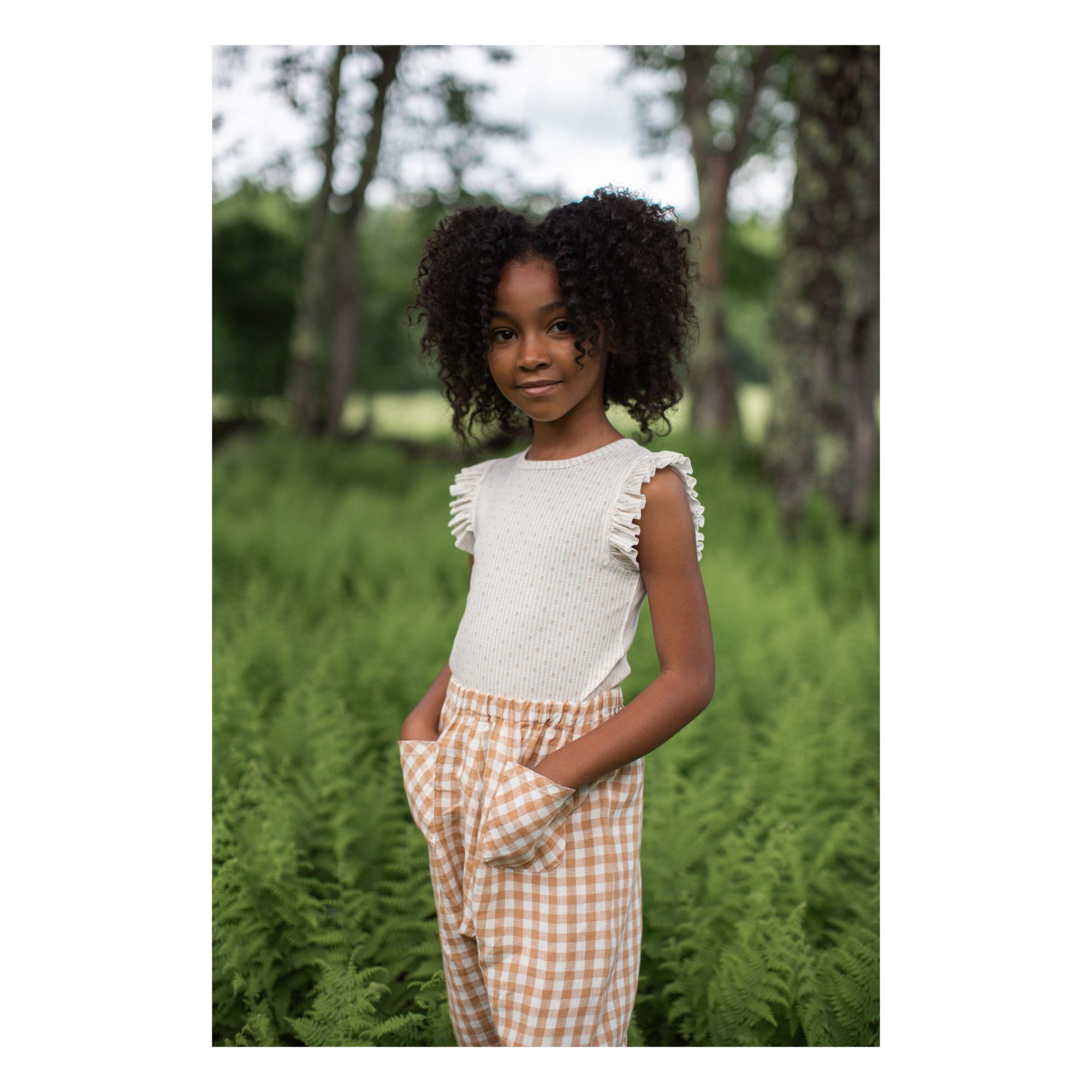 Soor Ploom - Otto Linen Gingham Harem Pants - Peach | Smallable