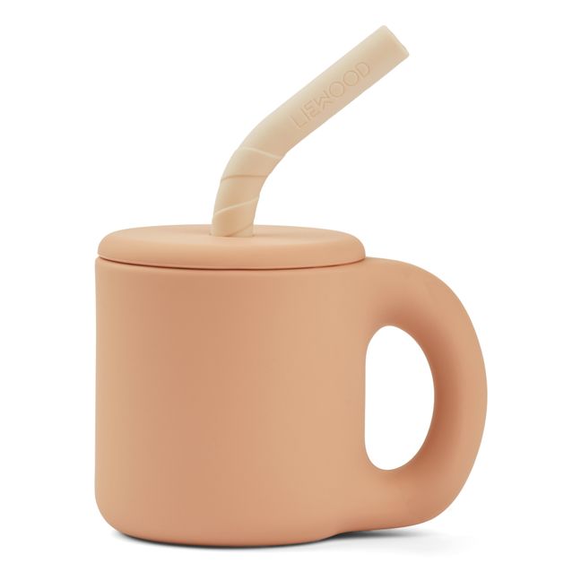 Jenna Silicone Straw Mug | Pale pink
