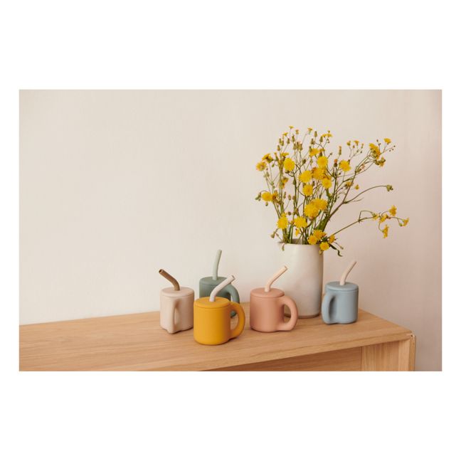 Tasse paille Jenna en silicone | Jaune moutarde