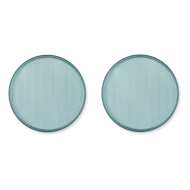Teller aus Titan Johs - 2er-Set | Hellblau