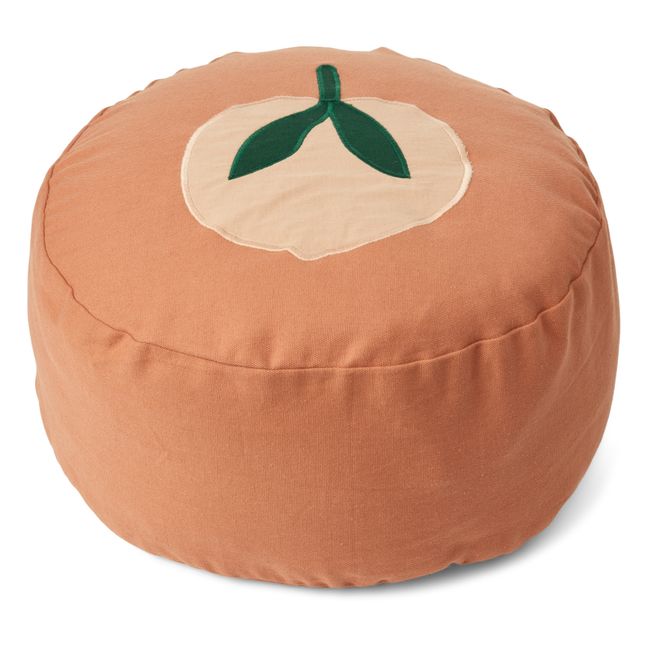 Pouf en coton bio Betsy | Rose pêche