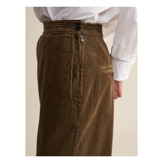Pantaloni Davis in Velluto a Coste - Collezione Donna | Marrone scuro