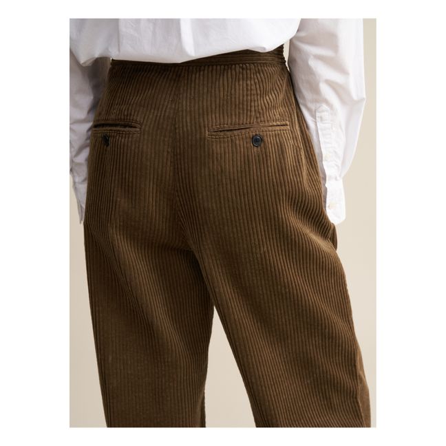 Pantaloni Davis in Velluto a Coste - Collezione Donna | Marrone scuro