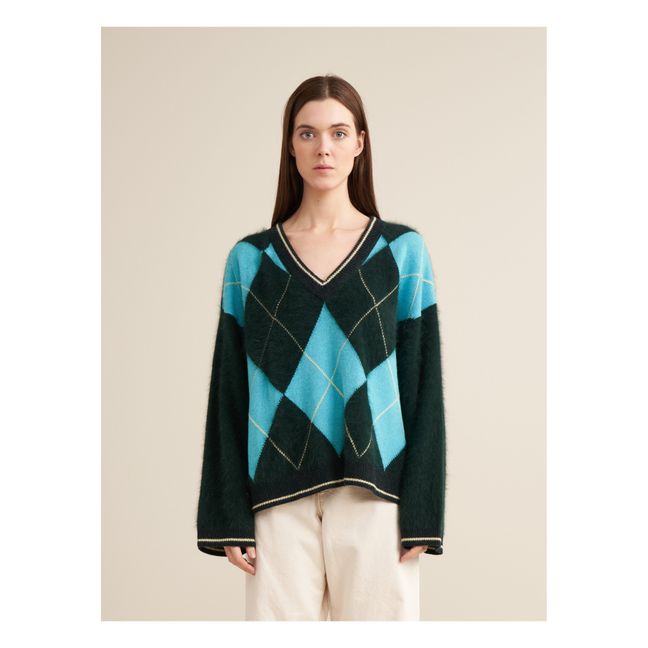 Pull Dylh Angora - Collection Femme | Vert sapin