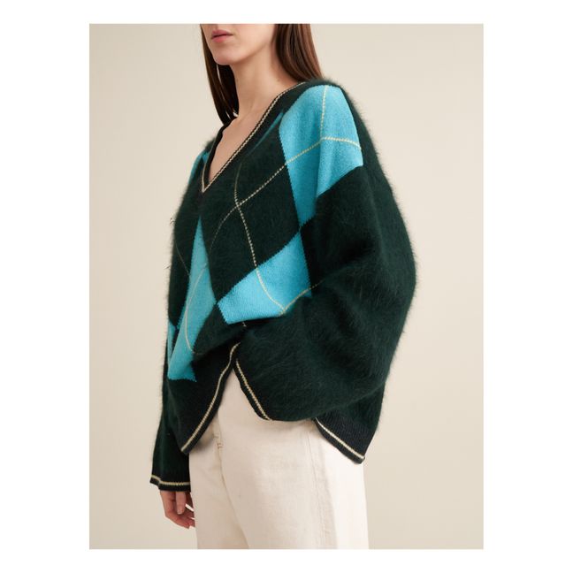 Pull Dylh Angora - Collection Femme | Vert sapin