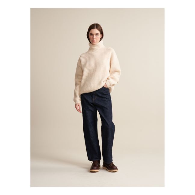 Pull Garano Laine Mérinos Extra Fine et Alpaga - Collection Femme | Naturel