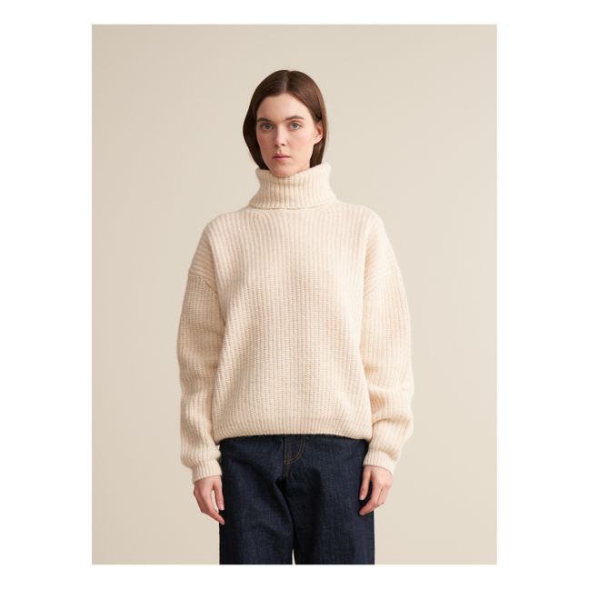 Pull Garano Laine Mérinos Extra Fine et Alpaga - Collection Femme | Naturel