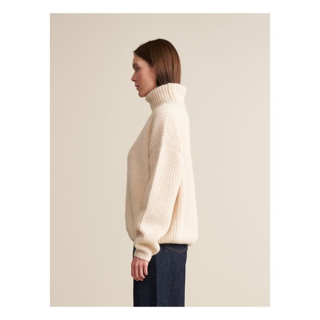 Jersey Garano de lana merina extrafina y alpaca - Colección Mujer | Natural