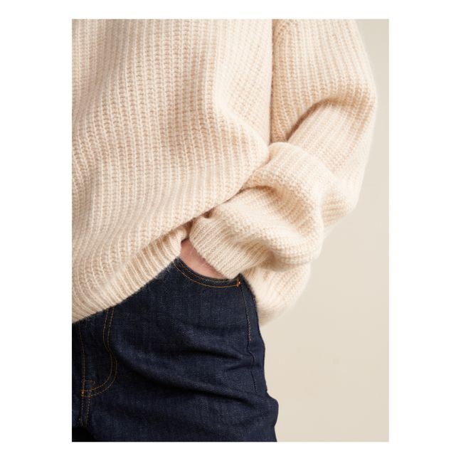 Pull Garano Laine Mérinos Extra Fine et Alpaga - Collection Femme | Naturel